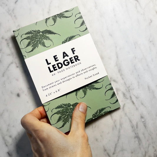 Leaf Ledger Pocket-Sized Notebook (Sage)