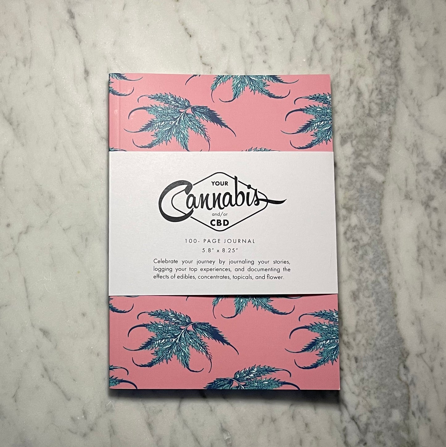 My Canna / CBD Journey Journal Log : Pink and Teal