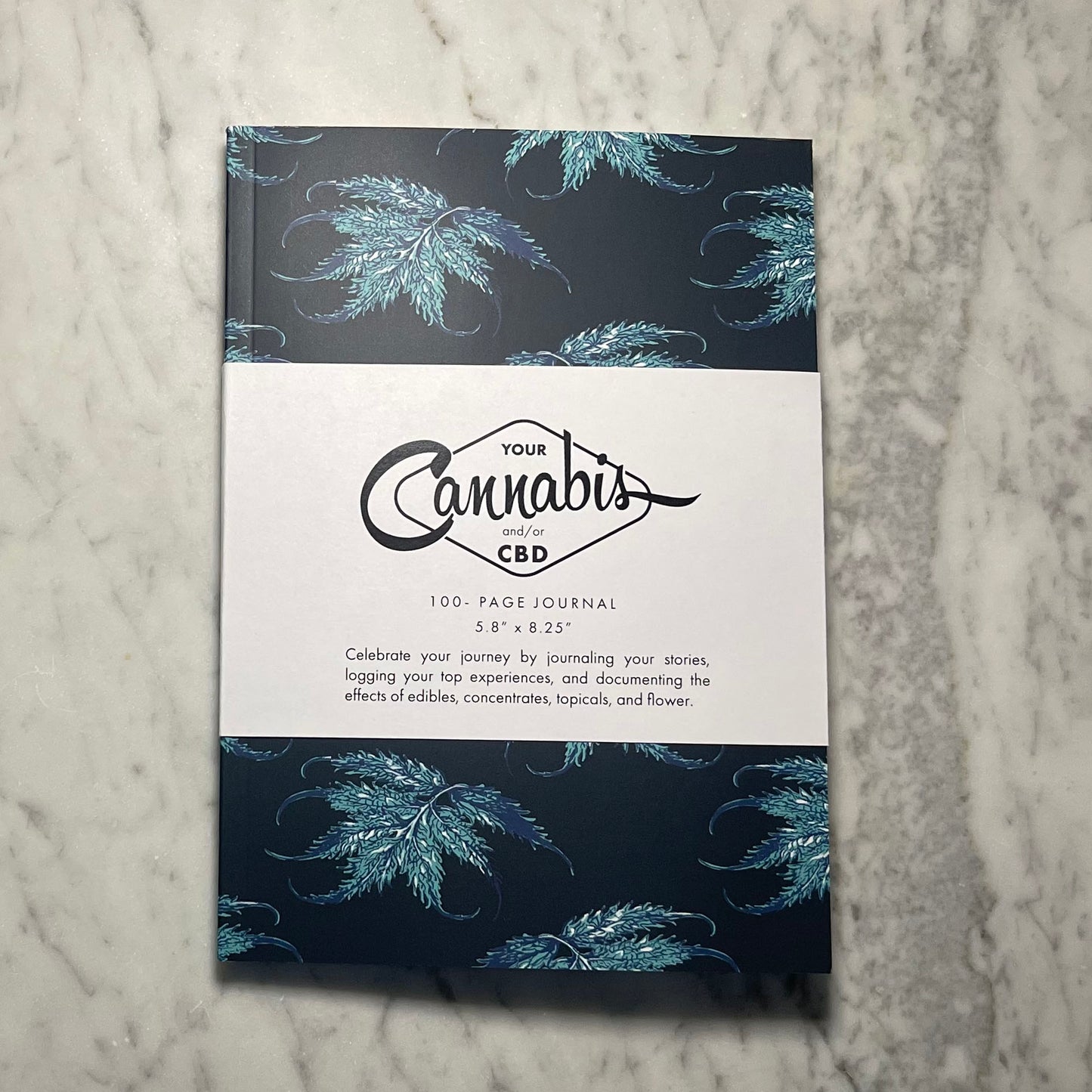 My Canna / CBD Journey Journal Log : Teal and Blue