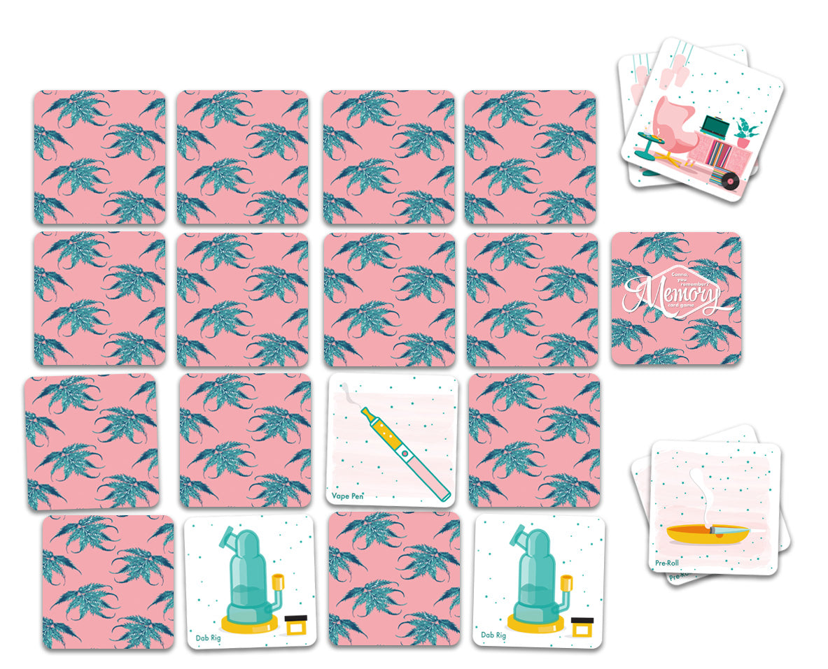 Canna You remember?  Memory Card Game : Pink